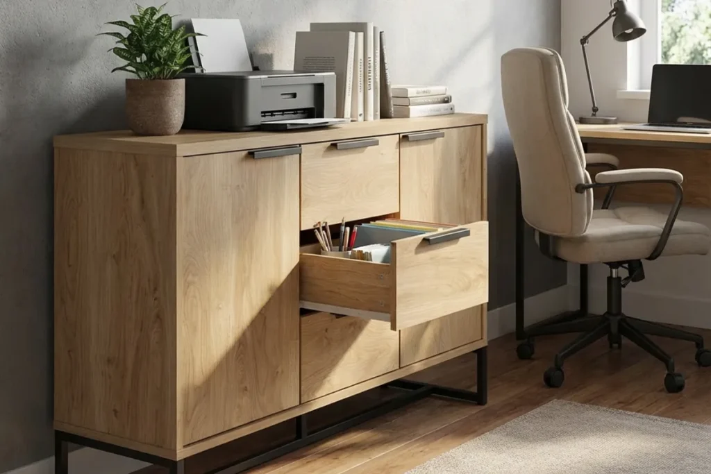 Bedroom storage cabinet used to explain product protection and retail packaging needs