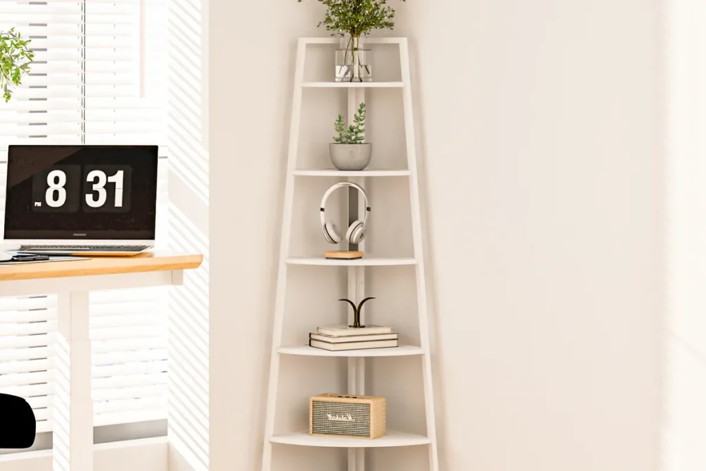 Bedroom shelf storage product used to explain carton planning and assembly protection